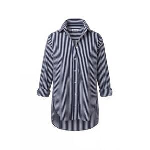 NEW SHIRTY women's terry stripe classic shirt in navy